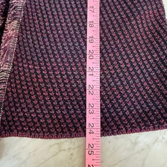 Chico's Marled Fringe cotton blend open front Cardigan Sweater size 1/M - Picture 7 of 7